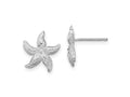 FJC Finejewelers 925 Sterling Silver Button Polished Starfish Post Earrings 14 mm x 12 mm