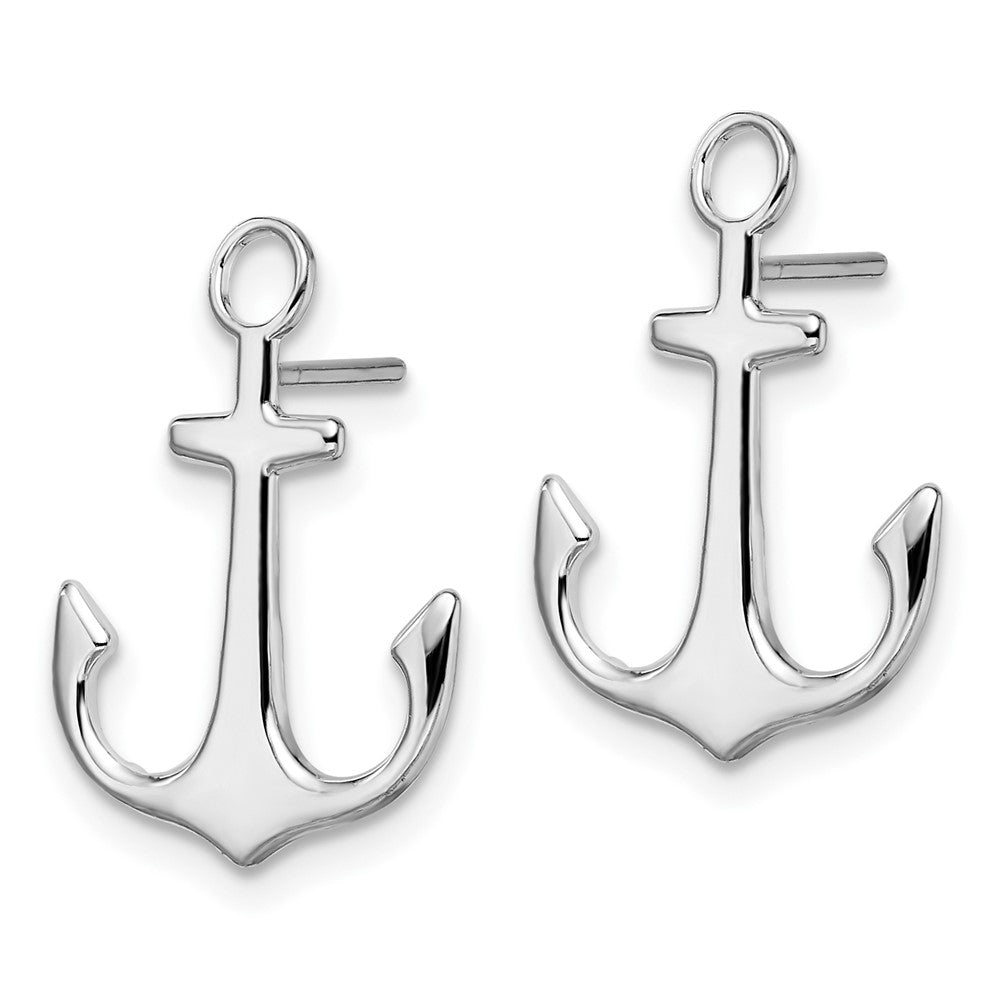 FJC Finejewelers 925 Sterling Silver Button Polished Anchor Post Earrings 20 mm x 14 mm