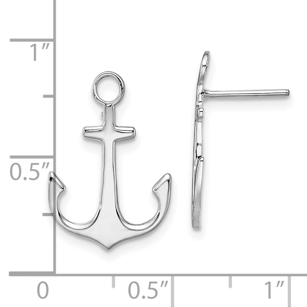 FJC Finejewelers 925 Sterling Silver Button Polished Anchor Post Earrings 20 mm x 14 mm