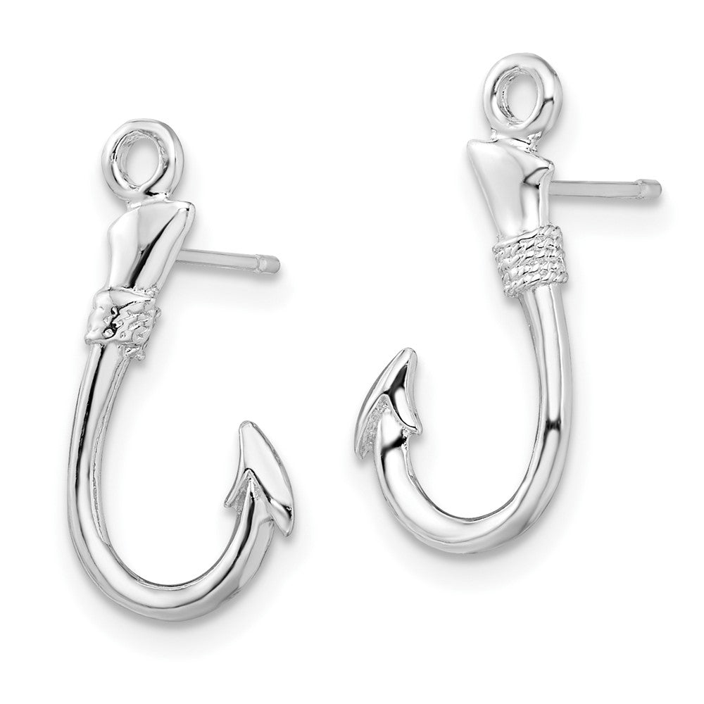 FJC Finejewelers 925 Sterling Silver Dangle Polished Fish Hook Post Earrings 19 mm x 9 mm