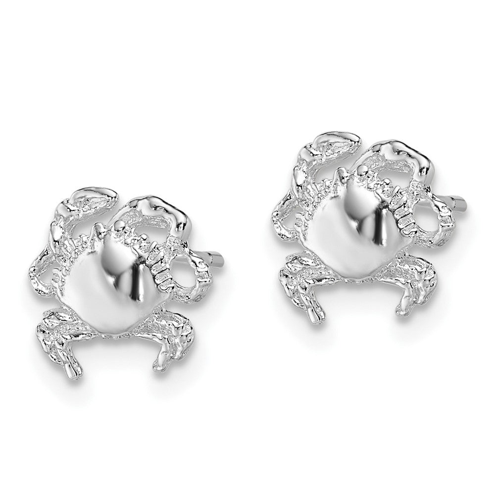 FJC Finejewelers 925 Sterling Silver Button Polished Crab Post Earrings 9 mm x 14 mm