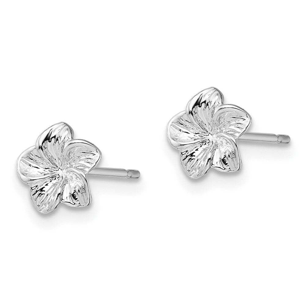 FJC Finejewelers 925 Sterling Silver Button Polished Plumeria Flower Post Earrings 8 mm x 8 mm