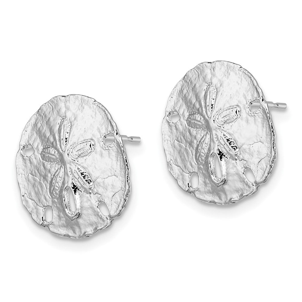 FJC Finejewelers 925 Sterling Silver Button Polished Sand Dollar Post Earrings 16 mm x 16 mm