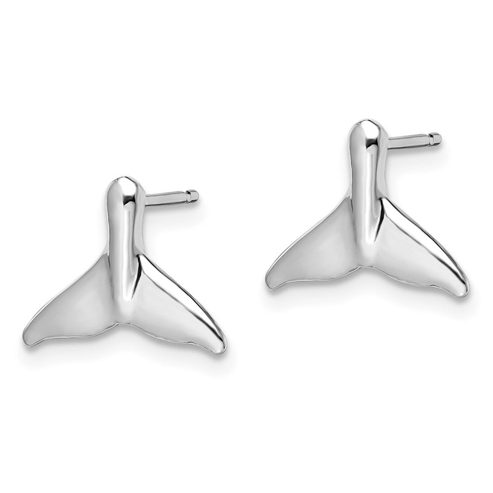 FJC Finejewelers 925 Sterling Silver Button Polished Whale Tail Post Earrings 10 mm x 12 mm