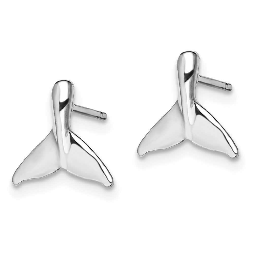 FJC Finejewelers 925 Sterling Silver Button Polished Mini Whale Tail Post Earrings 10 mm x 10 mm