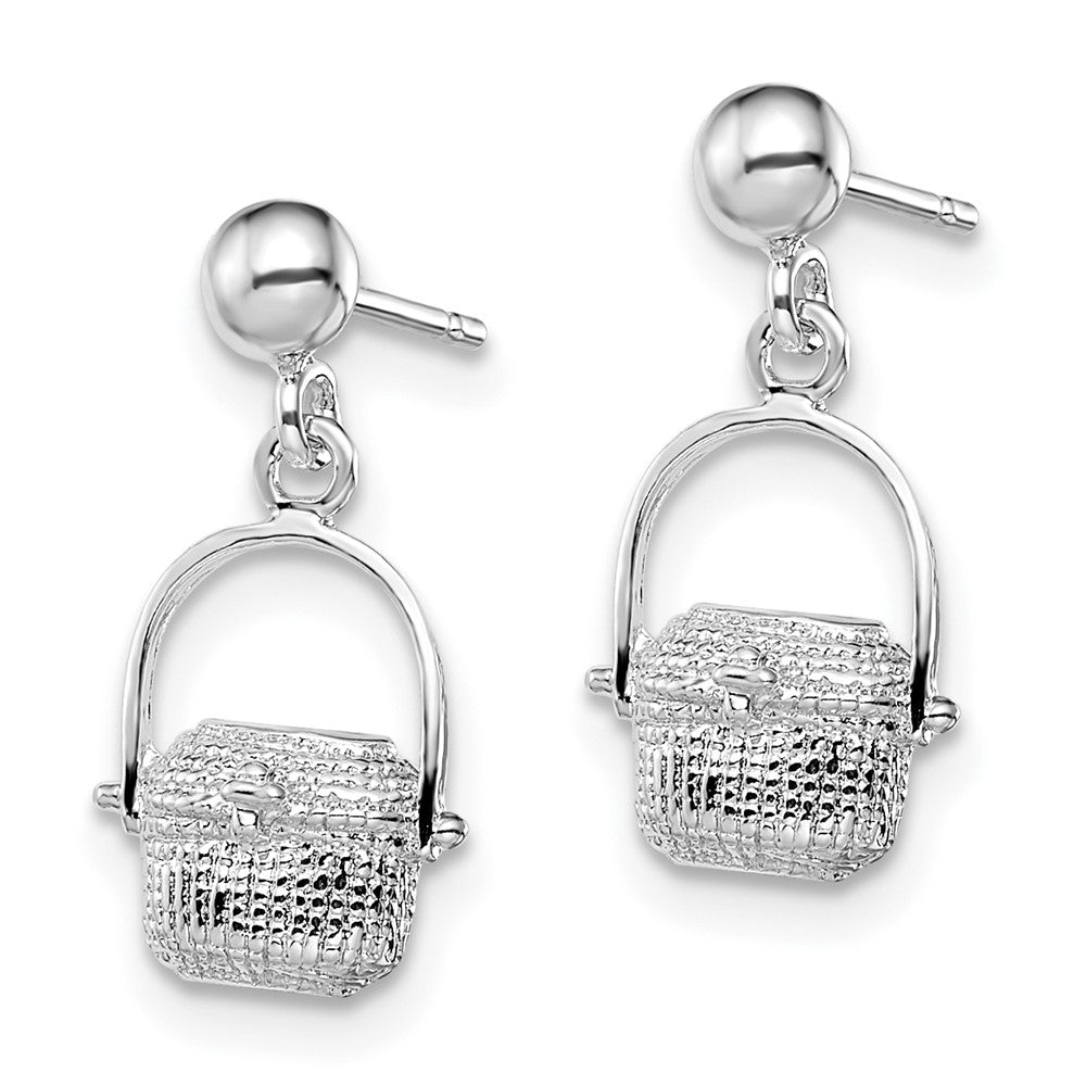 FJC Finejewelers 925 Sterling Silver Dangle Polished Nantucket Basket Post Earrings 17 mm x 9 mm
