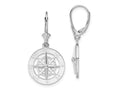FJC Finejewelers 925 Sterling Silver Dangle Polished Compass Leverback Earrings 35 mm x 18 mm