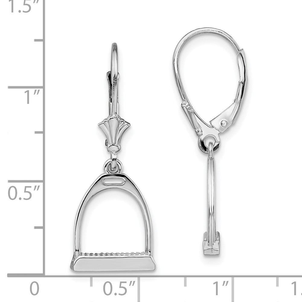 FJC Finejewelers 925 Sterling Silver Dangle Polished 3D Small Stirrup Leverback Earrings 30 mm x 11 mm