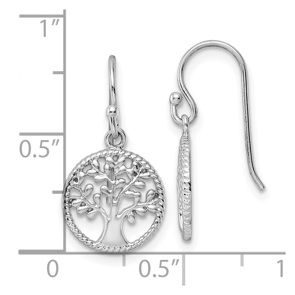 FJC Finejewelers 925 Sterling Silver Tree Dangle Earrings 21 x 11 mm