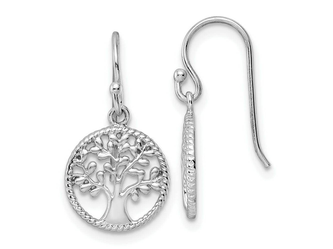FJC Finejewelers 925 Sterling Silver Tree Dangle Earrings 21 x 11 mm