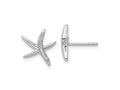 FJC Finejewelers 925 Sterling Silver Button Rhodium Plated CZ Starfish Post Earrings 12 x 13 mm
