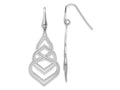 FJC Finejewelers 925 Sterling Silver Polished Grooved Fancy Drop Dangle Earrings 50 x 19 mm