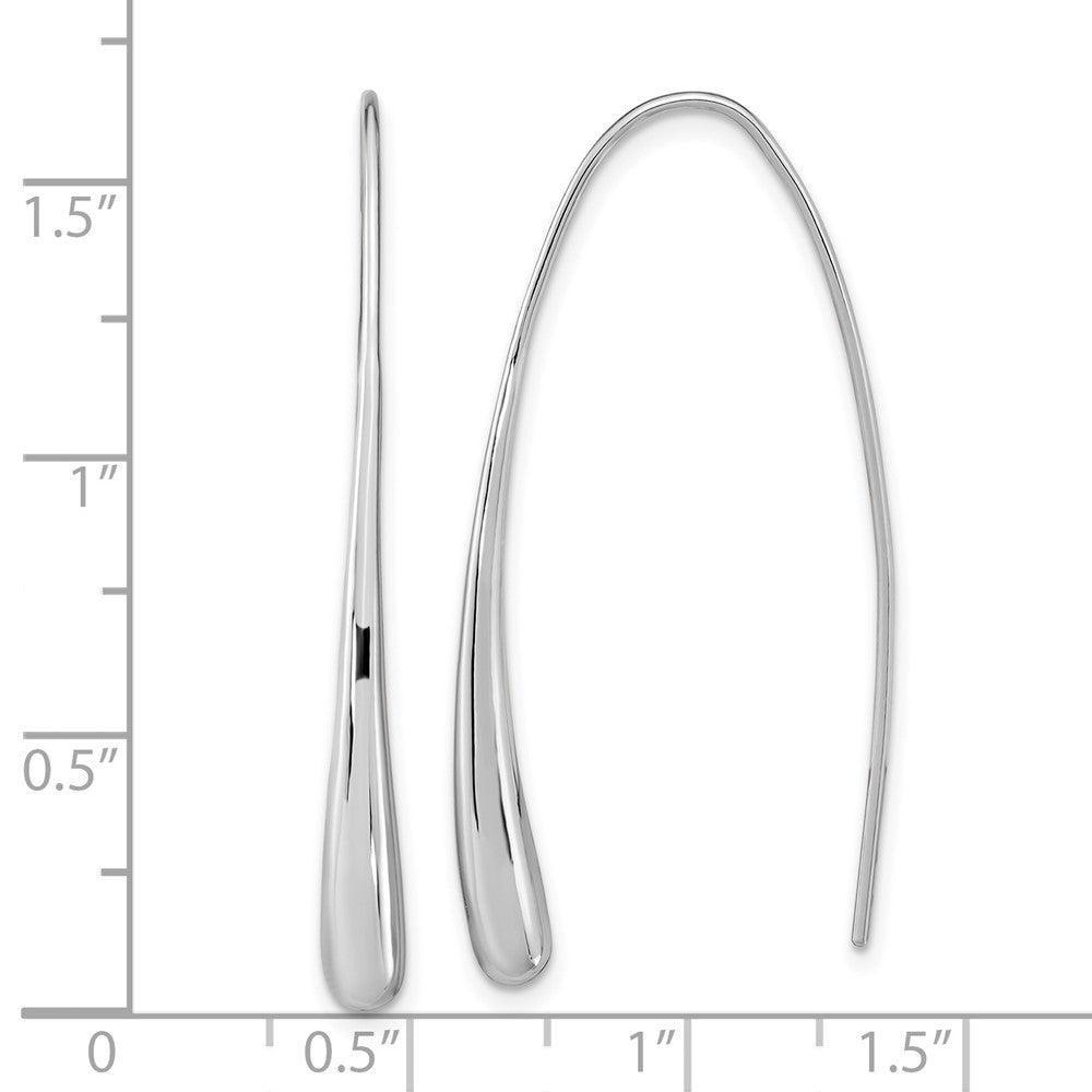 FJC Finejewelers 925 Sterling Silver Dangle Polished Teardrop Threader 41 x 3 mm