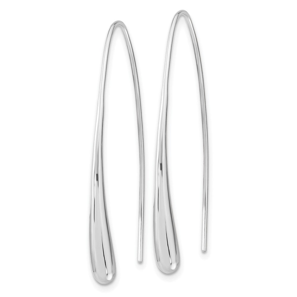 FJC Finejewelers 925 Sterling Silver Dangle Polished Teardrop Threader 41 x 3 mm