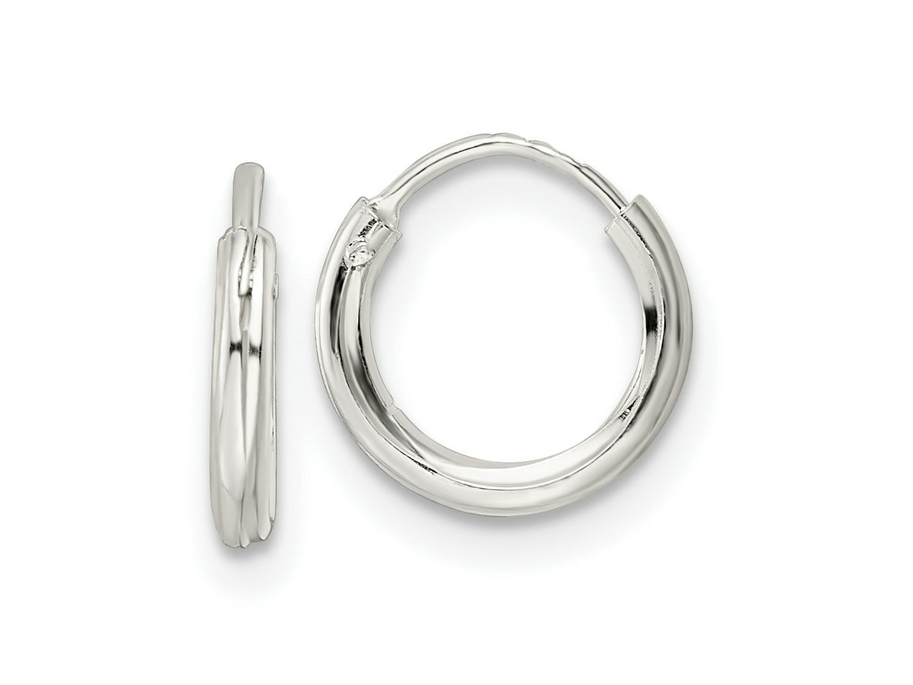 FJC Finejewelers 925 Sterling Silver Polished Endless Tube Hoop Earrings 1.5 x 10 mm