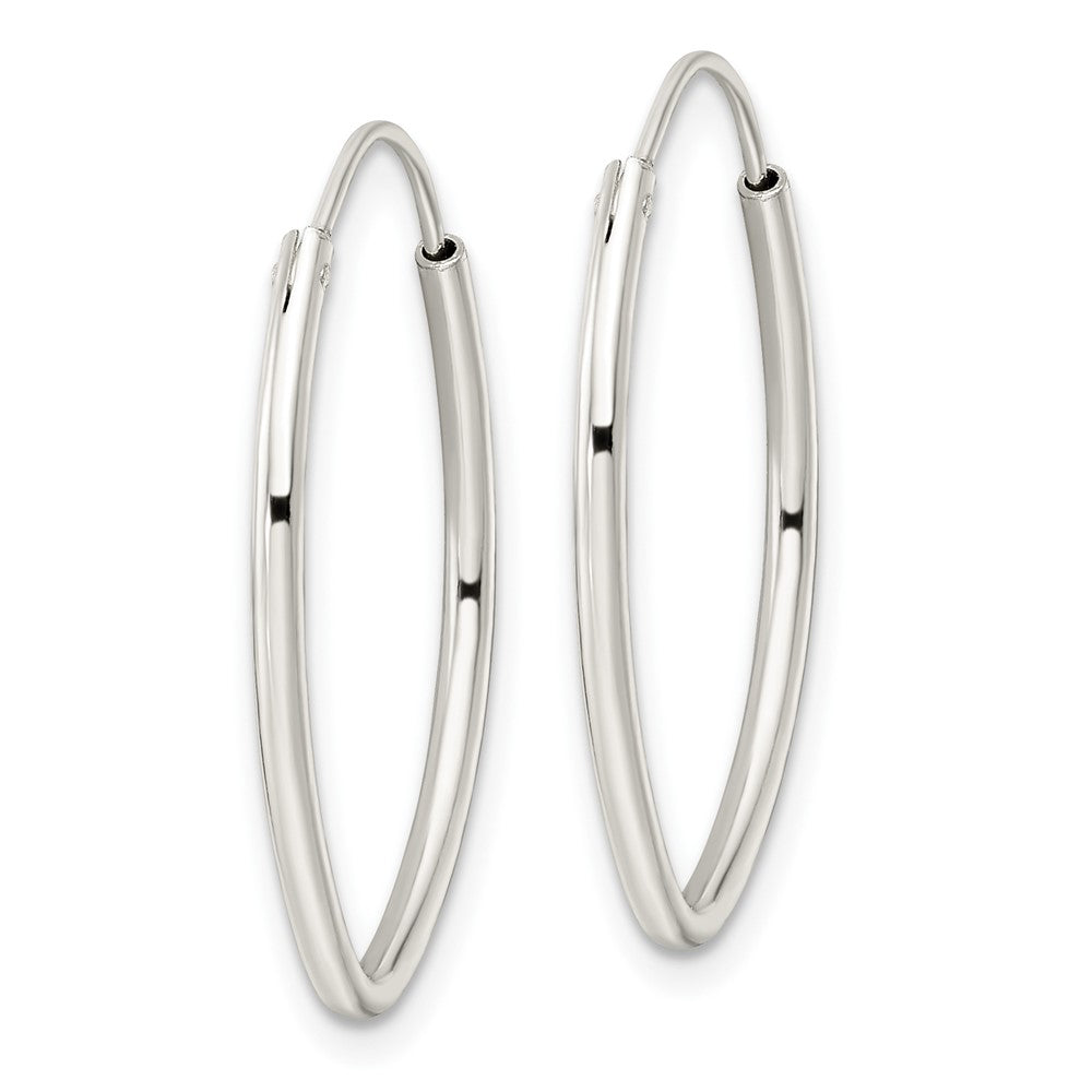 FJC Finejewelers 925 Sterling Silver Polished Endless Oval Hoop Earrings 25 x 18 mm