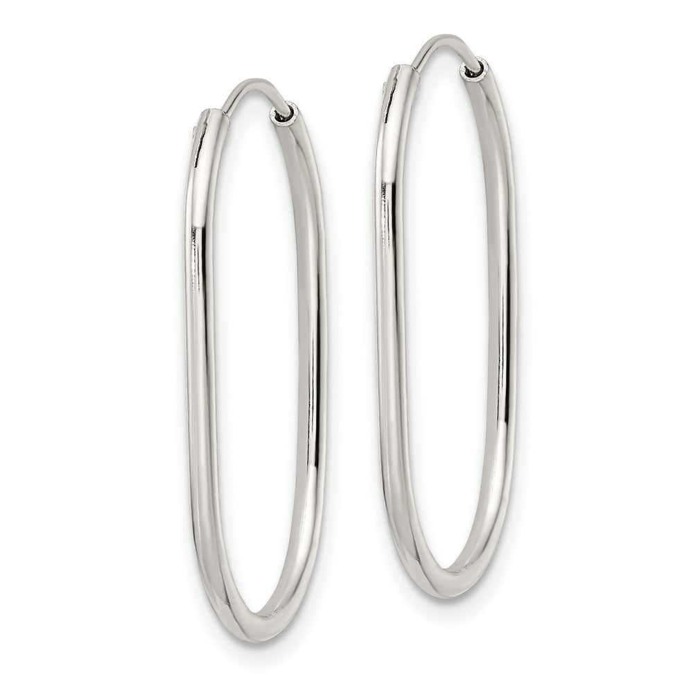 FJC Finejewelers 925 Sterling Silver Polished Endless Oblong Hoop Earrings 28 x 18 mm