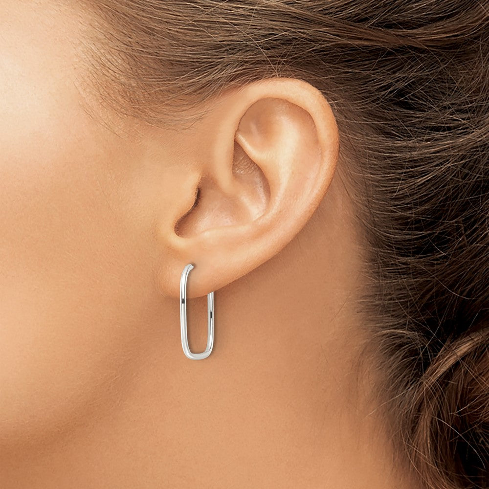 FJC Finejewelers 925 Sterling Silver Polished 1.5mm Square Endless Tube Hoop Earrings 23 mm x 23 mm