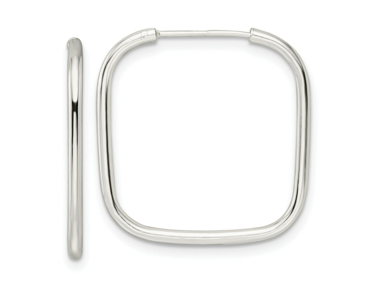 FJC Finejewelers 925 Sterling Silver Polished 1.5mm Square Endless Tube Hoop Earrings 23 mm x 23 mm