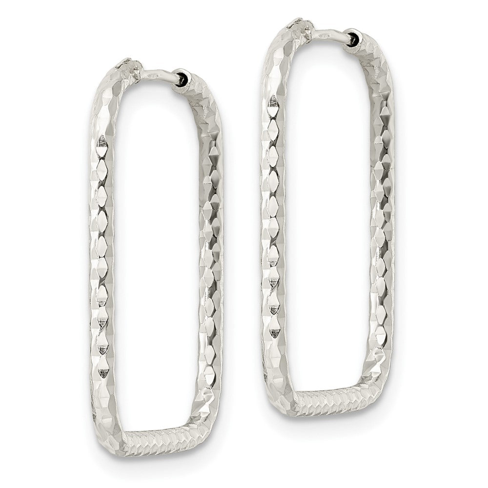 FJC Finejewelers 925 Sterling Silver Polished Bright Cut Square Endless Hoop Earrings 23 x 22 mm