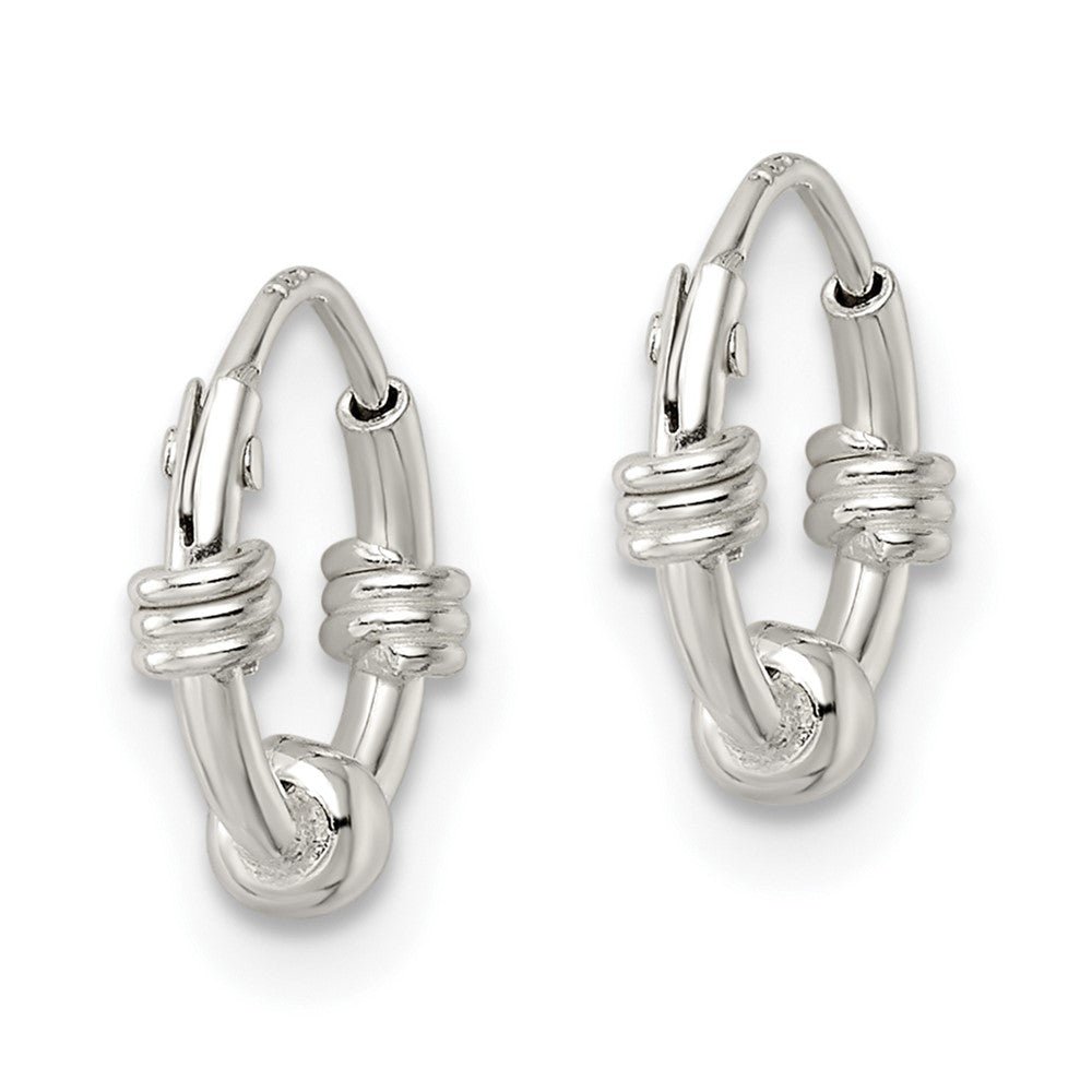 FJC Finejewelers 925 Sterling Silver Polished Beaded Circle Endless Hoop Earrings 11 x 11 mm