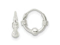 FJC Finejewelers 925 Sterling Silver Polished Beaded Circle Endless Hoop Earrings 11 x 11 mm