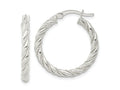 FJC Finejewelers 925 Sterling Silver Polished Twisted Rope Hoop Earrings 26 x 24 mm