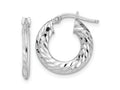 FJC Finejewelers 925 Sterling Silver  2x18mm Bright Cut Knife-edge Tube Hoop Earrings 18 mm x 17 mm