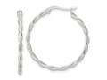 FJC Finejewelers 925 Sterling Silver Satin Twisted Hoop Earrings 30 x 31 mm