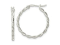 FJC Finejewelers 925 Sterling Silver Polished Twisted Hoop Earrings 24 x 24 mm