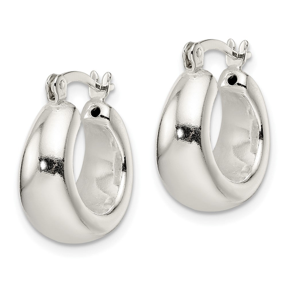 FJC Finejewelers 925 Sterling Silver Polished and Tapered Round Hoop Earrings 17 x 15 mm