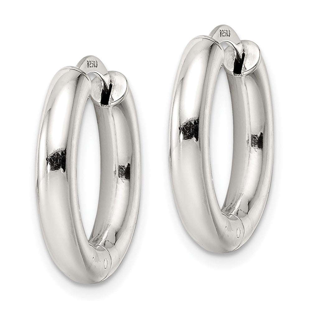 FJC Finejewelers 925 Sterling Silver Polished Hinged Circle Hoop Earrings 19 x 20 mm