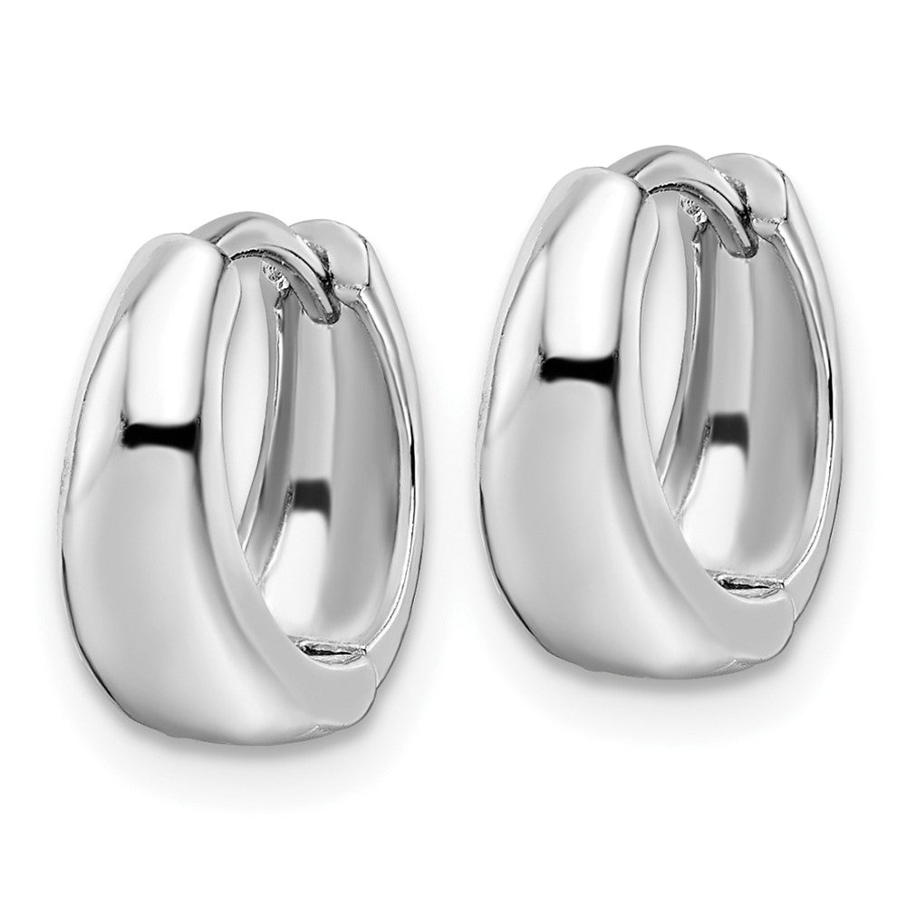 FJC Finejewelers 925 Sterling Silver Rhodium Plated Polished Hinged Hoop Earrings 11 x 11 mm