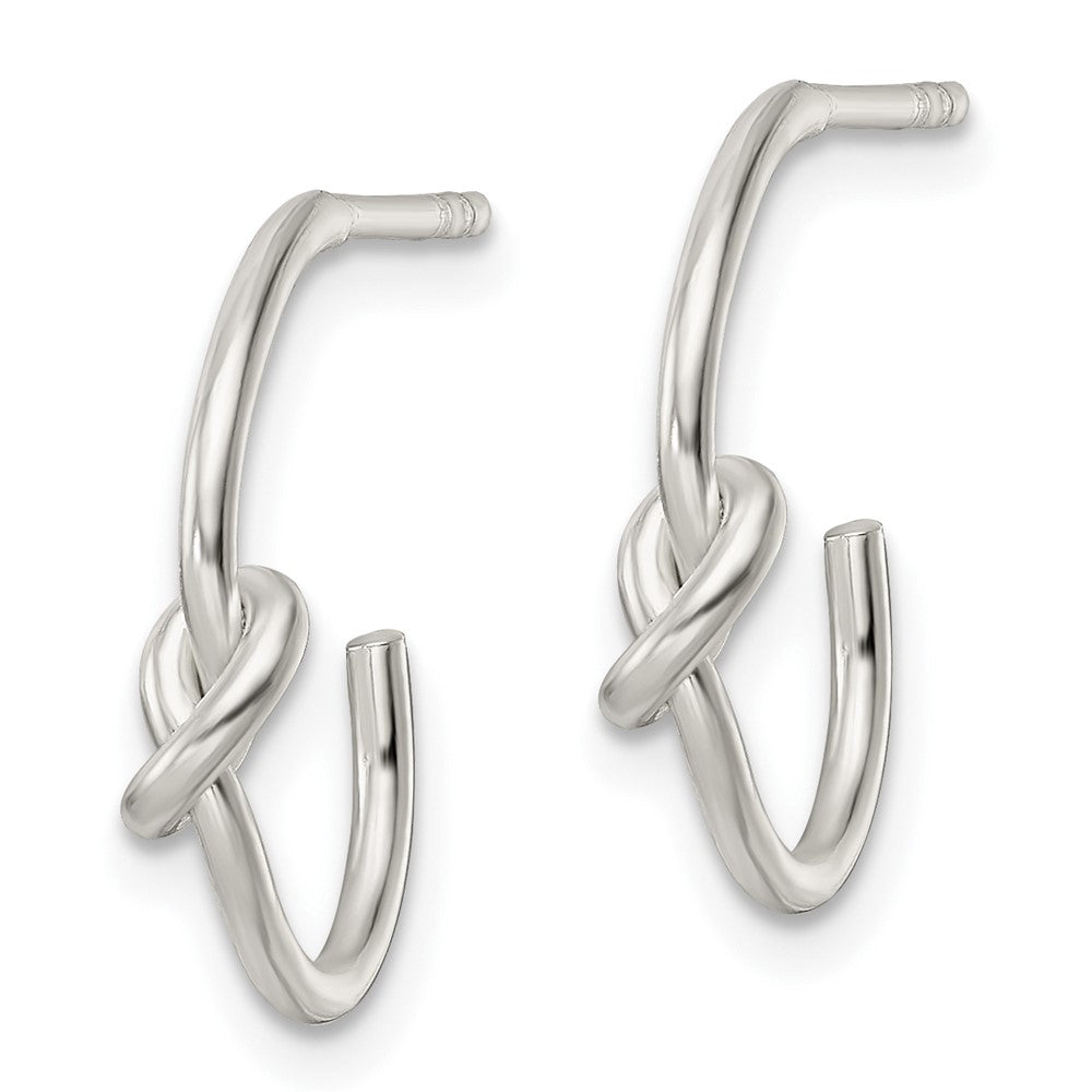 FJC Finejewelers 925 Sterling Silver Polished Knotted Hoop Earrings 16 x 13 mm