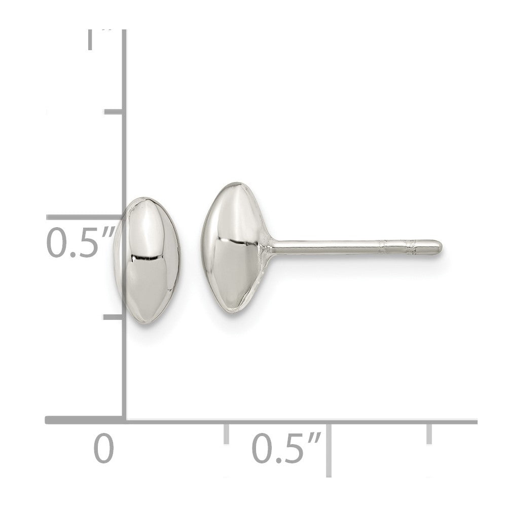 FJC Finejewelers 925 Sterling Silver Button Polished Puffed Bead Post Earrings 8 x 4 mm