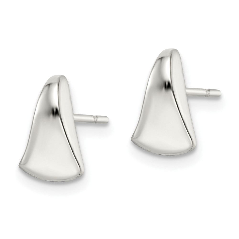 FJC Finejewelers 925 Sterling Silver Button Polished Fancy Wedge-shaped Post Earrings 10 x 7 mm