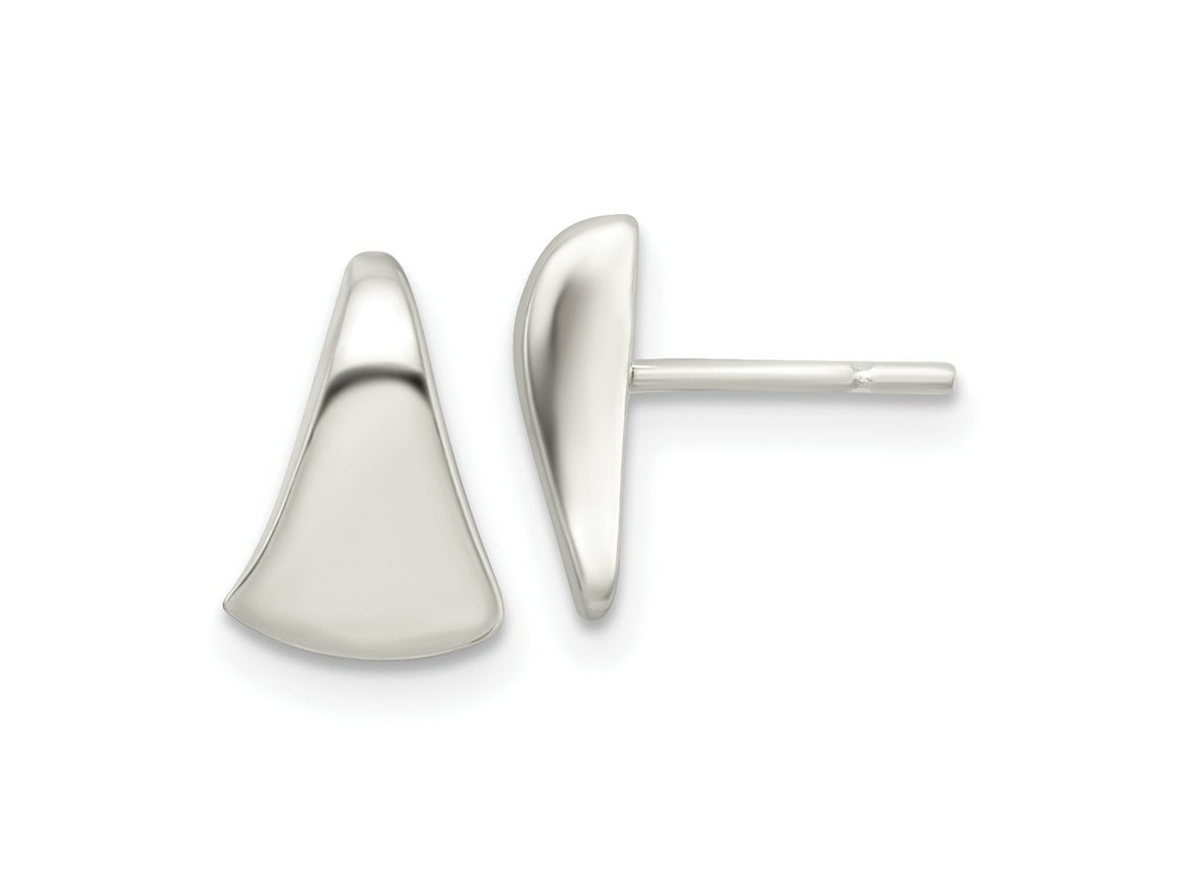 FJC Finejewelers 925 Sterling Silver Button Polished Fancy Wedge-shaped Post Earrings 10 x 7 mm
