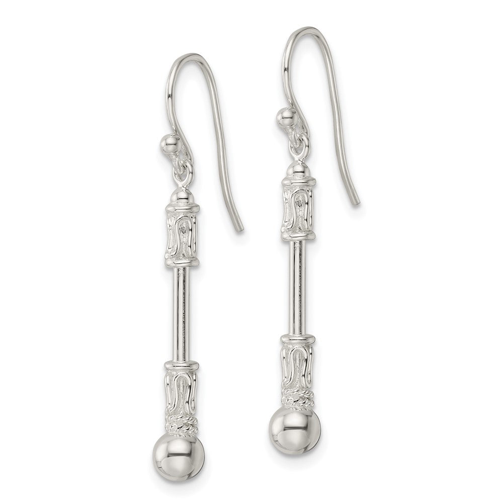 FJC Finejewelers 925 Sterling Silver Polished Fancy Beaded Dangle Earrings 37 x 4 mm