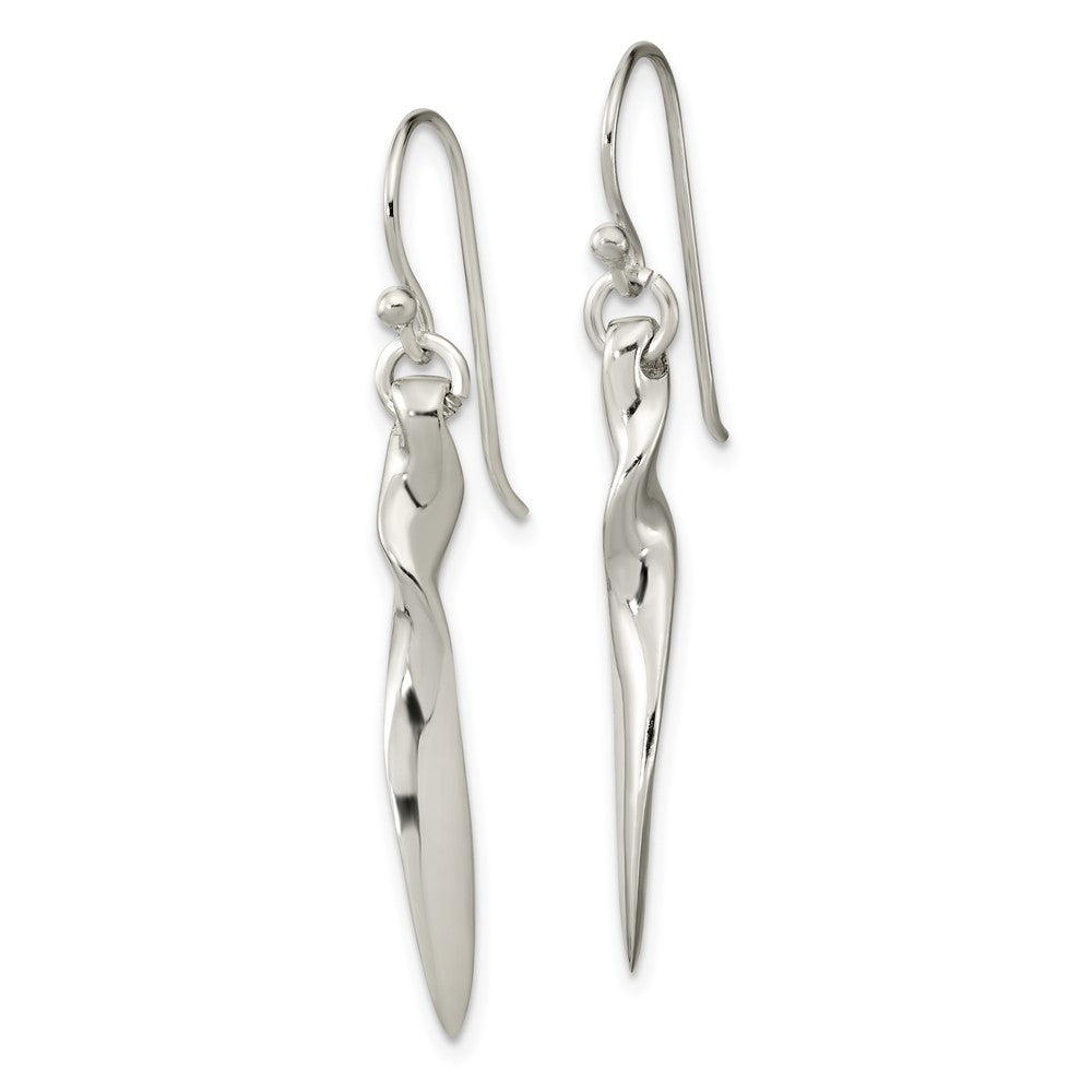 FJC Finejewelers 925 Sterling Silver Polished Twisted Bar Dangle Shephard Hook Earrings 38 x 4 mm