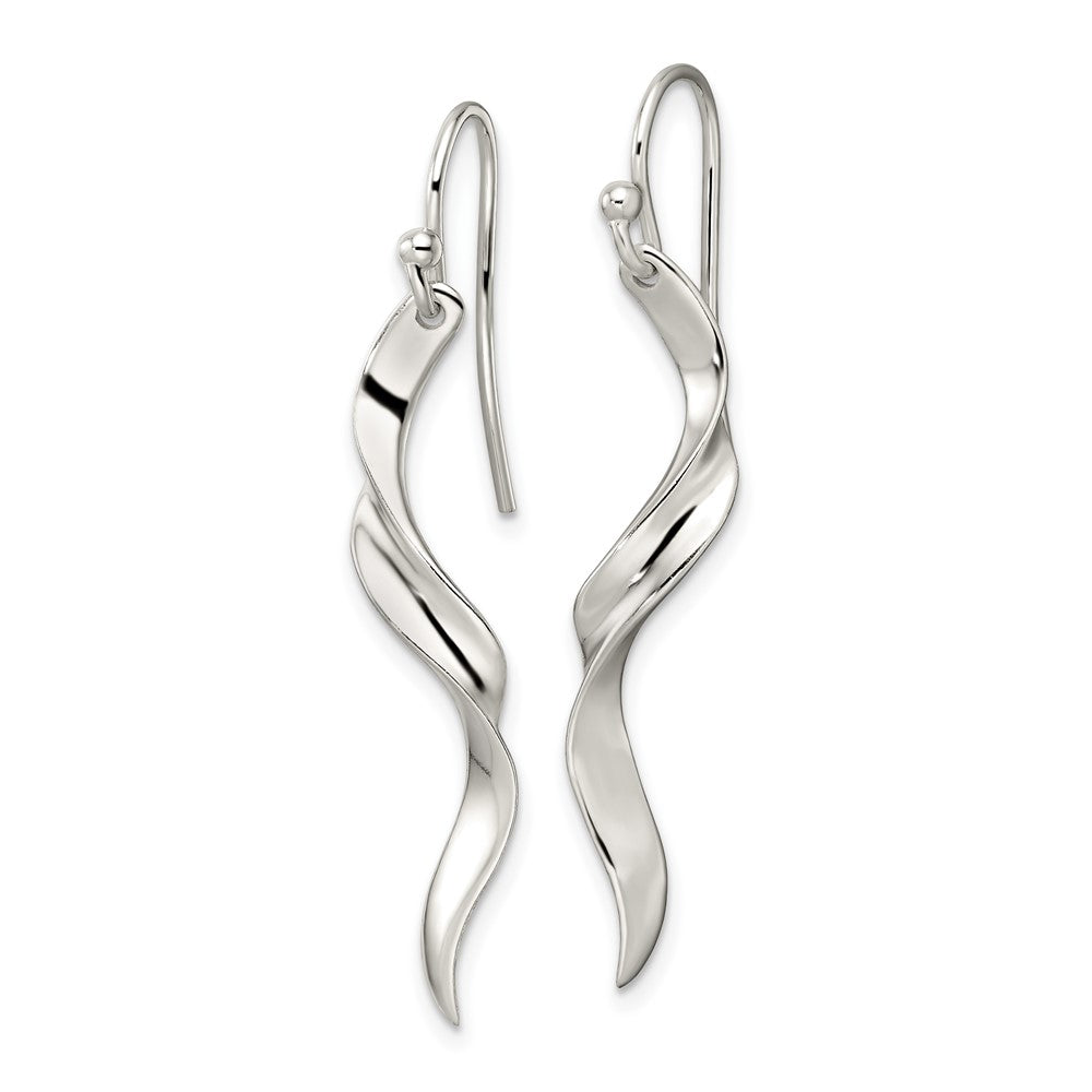FJC Finejewelers 925 Sterling Silver Polished Twisted Dangle Earrings 43 x 3 mm