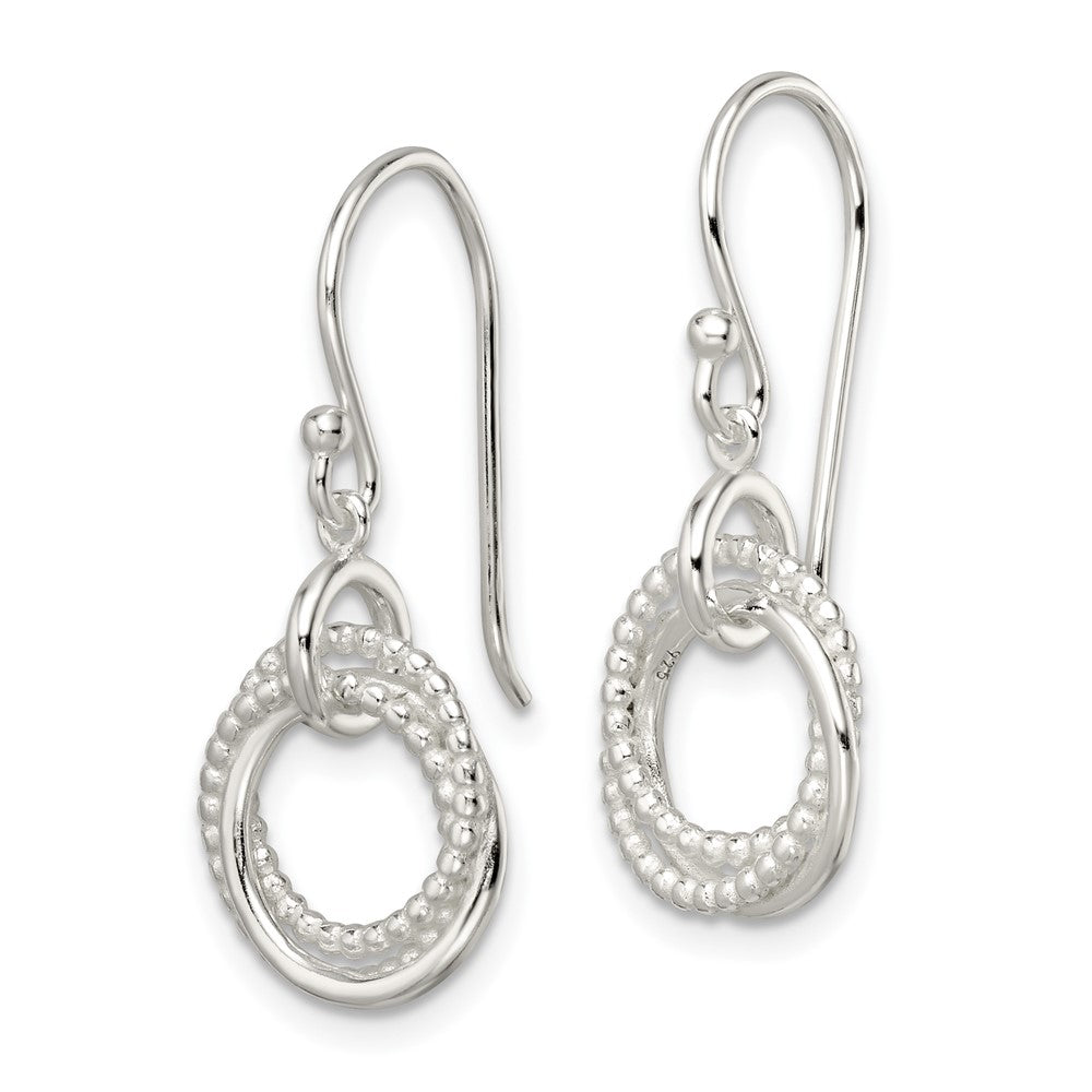 FJC Finejewelers 925 Sterling Silver Polished Intertwined Circles Dangle Earrings 29 x 12 mm