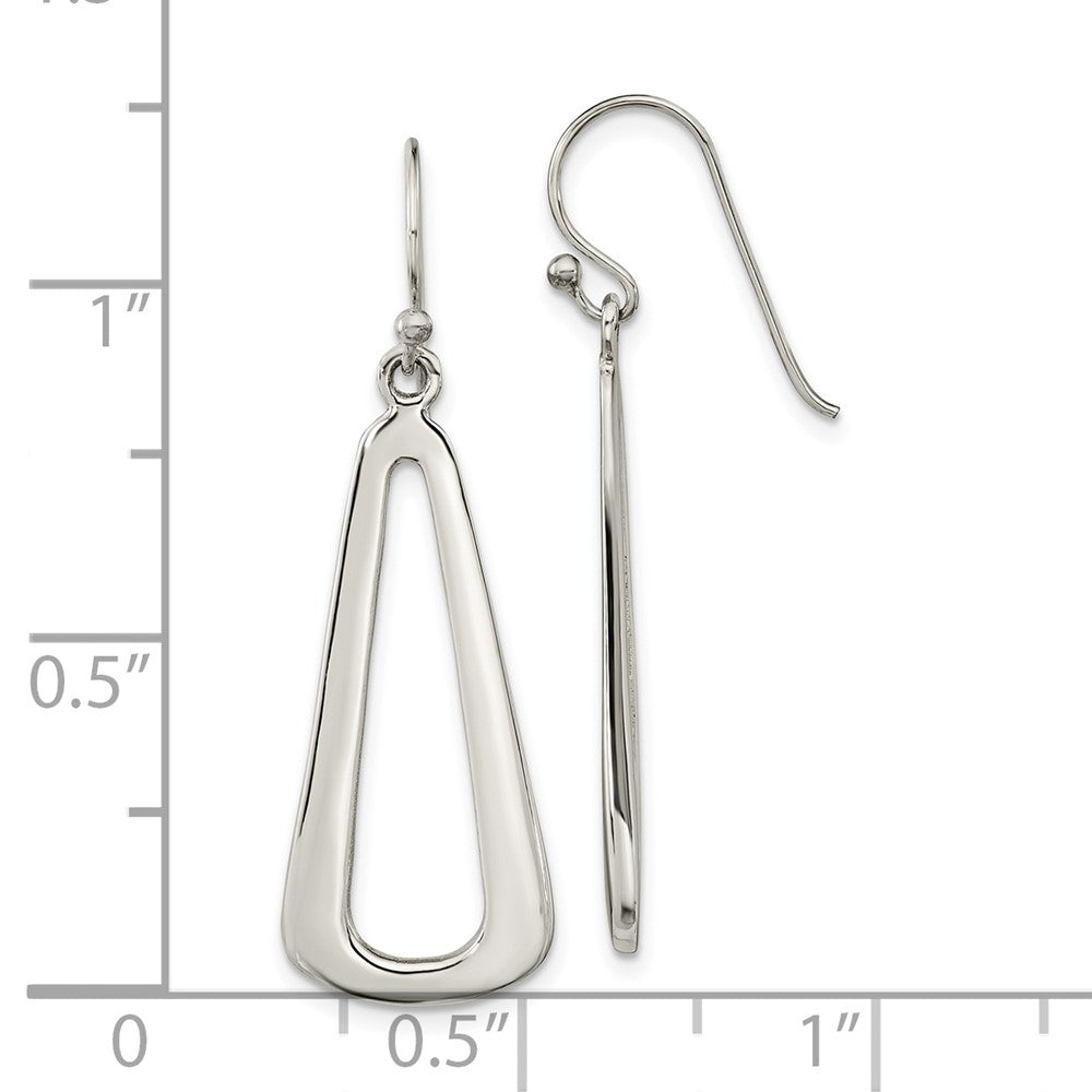 FJC Finejewelers 925 Sterling Silver Polished Teardrop Dangle Shephard Hook Earrings 42 x 13 mm