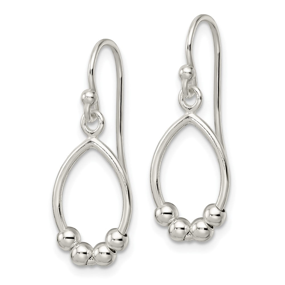 FJC Finejewelers 925 Sterling Silver Polished Beaded Teardrop Dangle Earrings 27 x 10 mm
