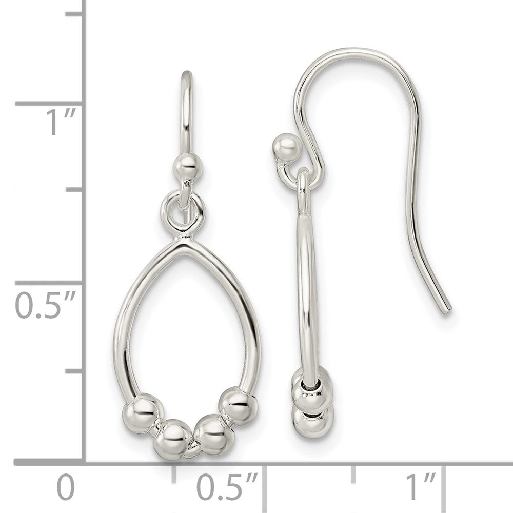 FJC Finejewelers 925 Sterling Silver Polished Beaded Teardrop Dangle Earrings 27 x 10 mm