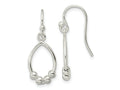 FJC Finejewelers 925 Sterling Silver Polished Beaded Teardrop Dangle Earrings 27 x 10 mm
