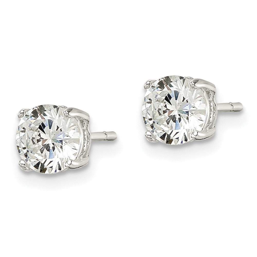 FJC Finejewelers 925 Sterling Silver Stud Round CZ Post Earrings 6 mm x 6 mm