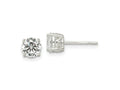 FJC Finejewelers 925 Sterling Silver Stud Round CZ Post Earrings 6 mm x 6 mm