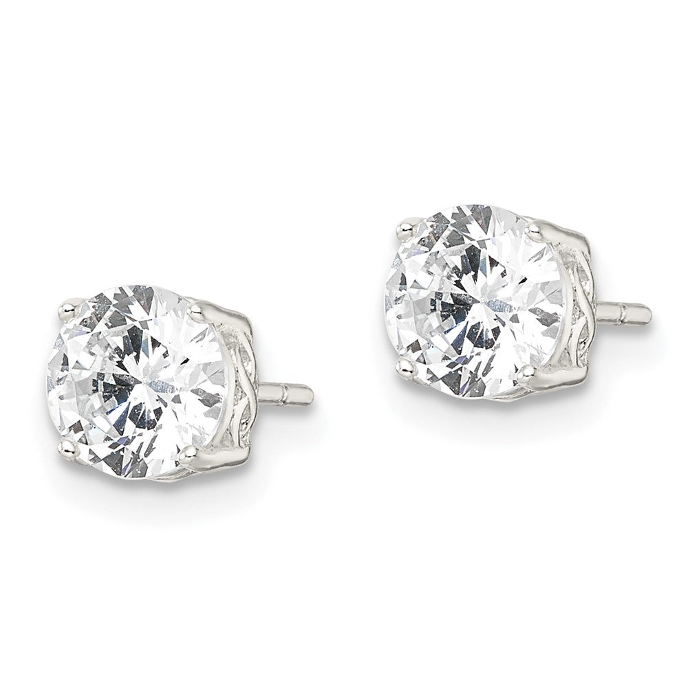 FJC Finejewelers 925 Sterling Silver Stud Polished CZ Circle Post Earrings 6 mm