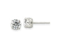 FJC Finejewelers 925 Sterling Silver Stud Polished CZ Circle Post Earrings 6 mm