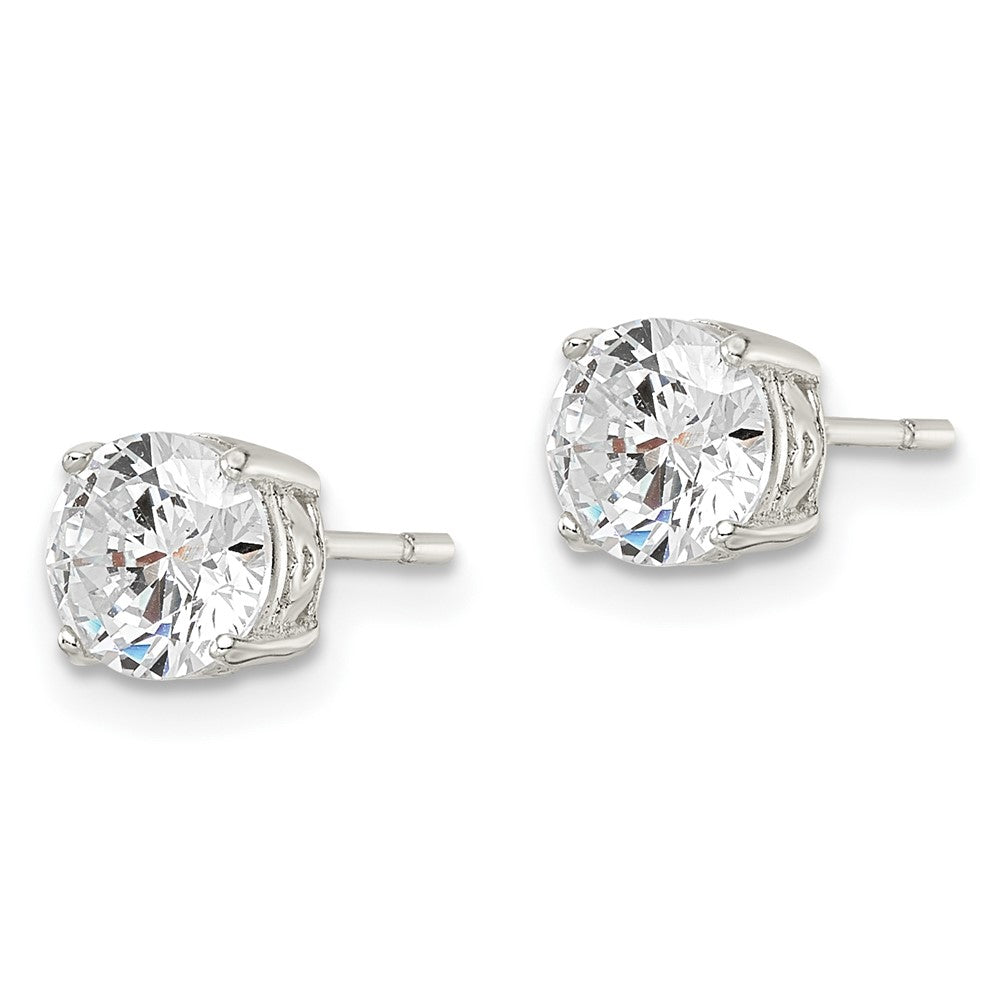 FJC Finejewelers 925 Sterling Silver Stud Round CZ Post Earrings 6 mm